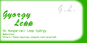 gyorgy lepp business card